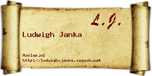 Ludwigh Janka névjegykártya